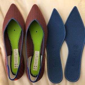 BNIB Rothy’s Tangerine Triple Stitch size 9